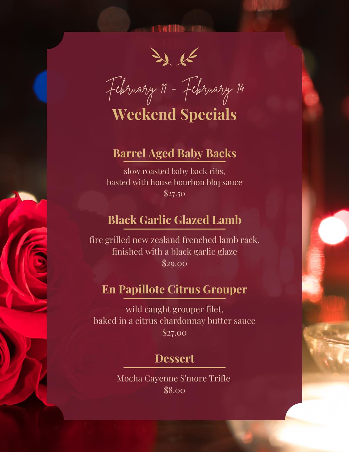 Valentine's Dinner Hastings MI | Seasonal Grille Valentines Dinner Hastings MI