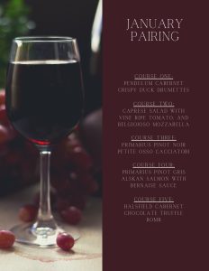 January 2024 Wine Dinner